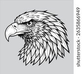 A nice eagle silhouette head vector image
