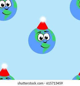 Nice Earth in the red hat background pattern