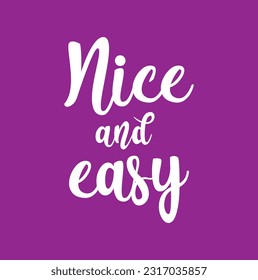 nice and easy text on purple background.