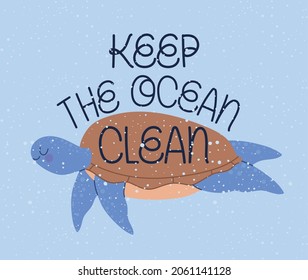 nice eco card with turtle