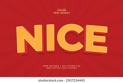 Nice editable text effect 3d style modern vintage comic