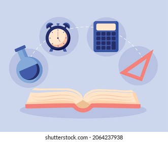 nice education design with items