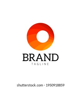 Bonita y elegante marca de logotipo de círculo abstracto