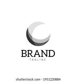 Nice and elegant moon circle logo