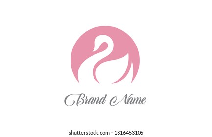 Nice and elegant swan logo design created in the modern negative space style. 