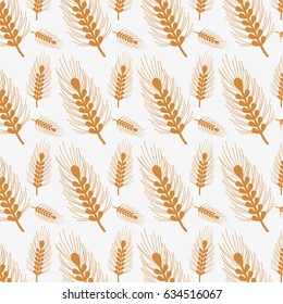 nice emblem of wheat branch design background