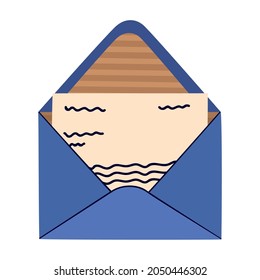 ilustración de sobre blanco