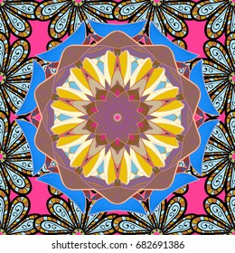 Nice fabric pattern. Beautiful watercolor Bouquet of summer flowers seamless pattern.