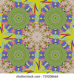 Nice fabric pattern. Beautiful watercolor Bouquet of summer flowers seamless pattern.