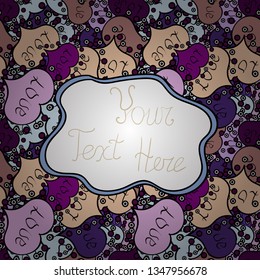 Nice fabric pattern. Doodles black, white and neutral on colors. Design. Seamless pattern Print. Vector. Flat elements.