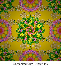 Nice fabric pattern. Floral background. Seamless vector pattern.