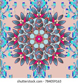 Nice fabric pattern. Floral background. Seamless vector pattern.