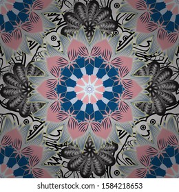 Nice fabric pattern. Seamless vector pattern. Floral background.