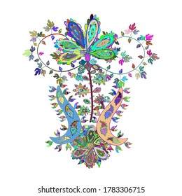 Nice fabric pattern. Vector illustration. It can be used on wallpaper, wrapping boxes, mug prints, baby apparels etc. Doodles pattern. Cute background. Blue, green and white on colors.