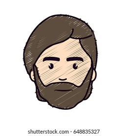 nice face man with beard and hairstyle