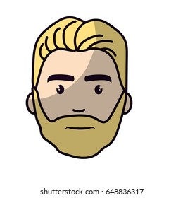 nice face man with beard and hairstyle