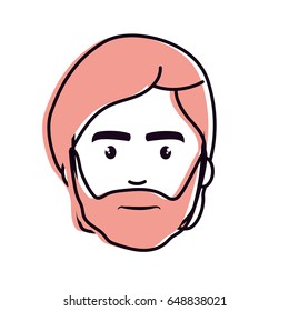 nice face man with beard and hairstyle