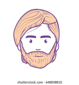 nice face man with beard and hairstyle