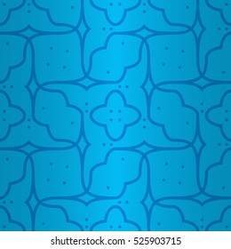 Nice fancy seamless pattern background in maze style. Classic tracery. Compound medley repeatable backdrop. Colorful, contrast design for ads, web, fabric or other purpose.