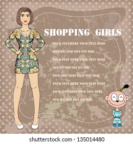 nice fashion girl design ,vector