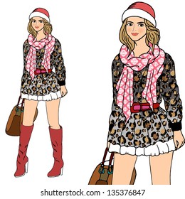  nice fashion girls design ,vector