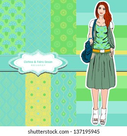 nice fashion girls design ,vector