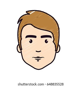 nice fece man with hairstyle