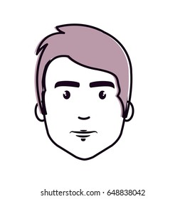 nice fece man with hairstyle