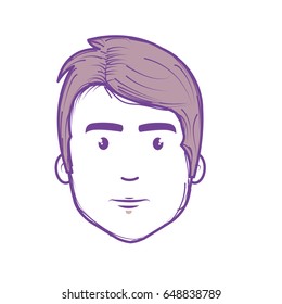 nice fece man with hairstyle