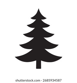 agradável vetor plano ícone árvore de geada no branco projeto de fundo