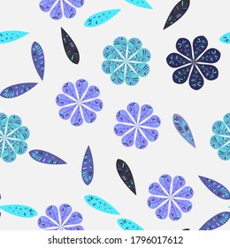 Buen patrón floral. Patrón sin costuras botánicas.  Decoración primaveral. Ilustración vectorial aislada. Resumen del fondo vectorial. 