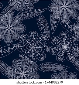 Schönes Blumenmuster. Nahtlose Blumentapete. Dekoration im Frühling. Vektor-Abbildung isoliert. Abstrakter Vektorhintergrund. 