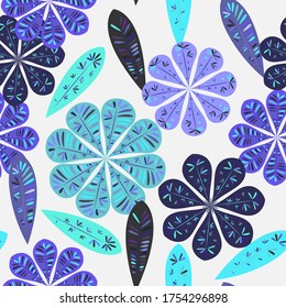 Nice floral pattern. Seamless floral wallpaper. Spring decoration. Vector illustration isolated. Abstract vector background. 