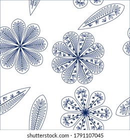Nice floral pattern. Seamless floral wallpaper. Spring decoration. Vector illustration isolated. Abstract vector background. 