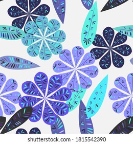 Nice floral pattern. Seamless floral wallpaper. Spring decoration. Vector illustration isolated. Abstract vector background. 
