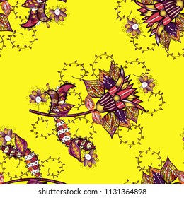 Nice Floral pattern in the small flower. Seamless floral pattern with flowers, watercolor. Vector pattern.