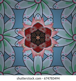 Nice Floral pattern in the small flower. Seamless floral pattern with flowers, watercolor. Vector pattern.