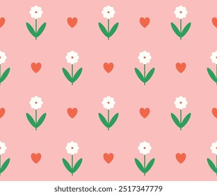 Nice floral seamless pattern design. Vector illustration.