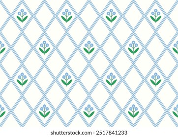 Nice floral seamless pattern design. Vector illustration.