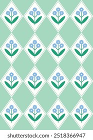 Nice floral seamless pattern design. Vector illustration.