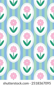 Nice floral seamless pattern design. Vector illustration.