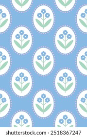 Nice floral seamless pattern design. Vector illustration.