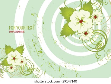 Nice flower grunge background. Vector illustration for your text