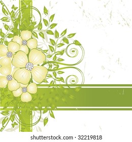 Nice flower grunge background. Vector illustration for your text