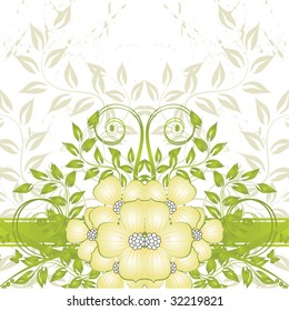 Nice flower grunge background. Vector illustration for your text