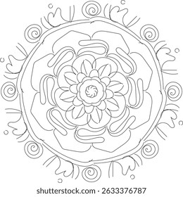 Nice flower mandala artwork design