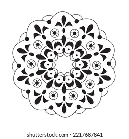 NICE FLOWER MANDALA COLORING PAGE