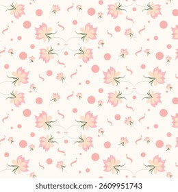 A nice flower pattern design with soft pink color