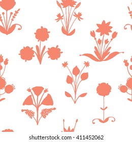 Nice flower seamless cute vector pattern.