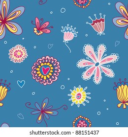 nice flower seamless pattern in vector